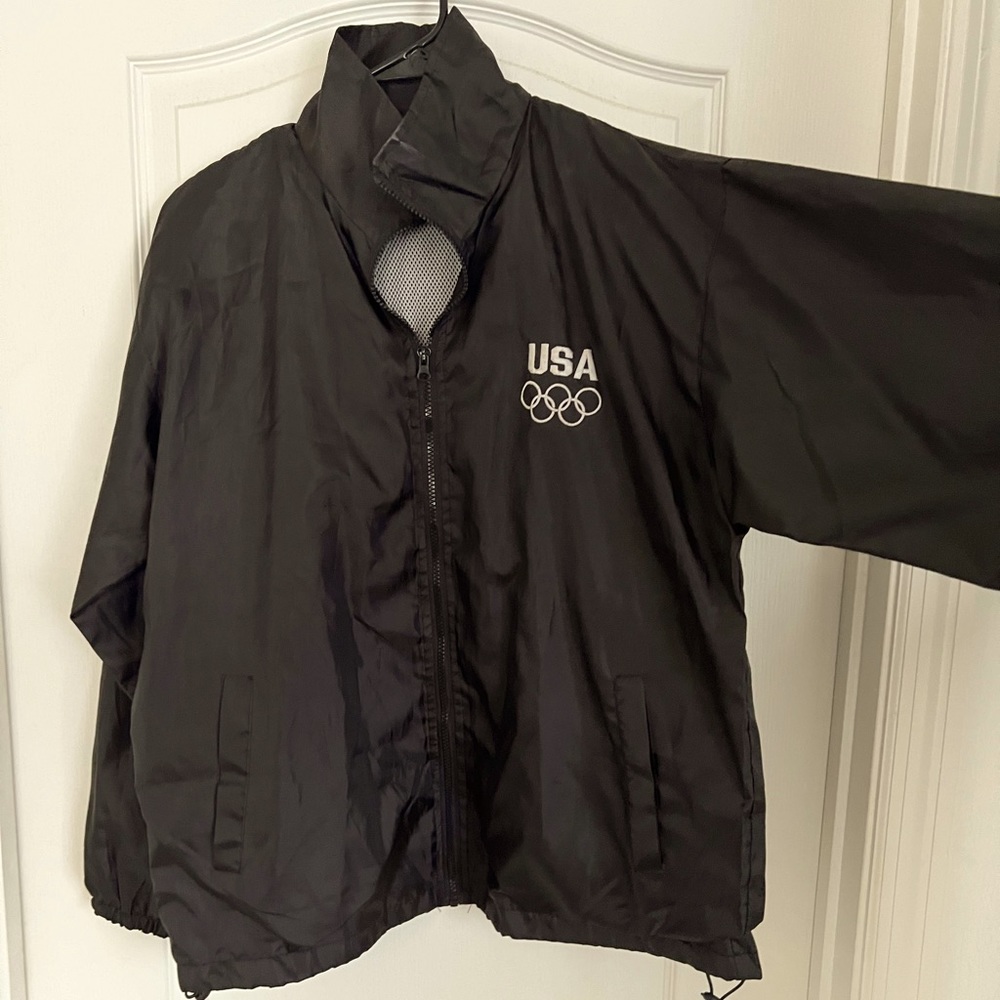 Black USA Olympics windbreaker